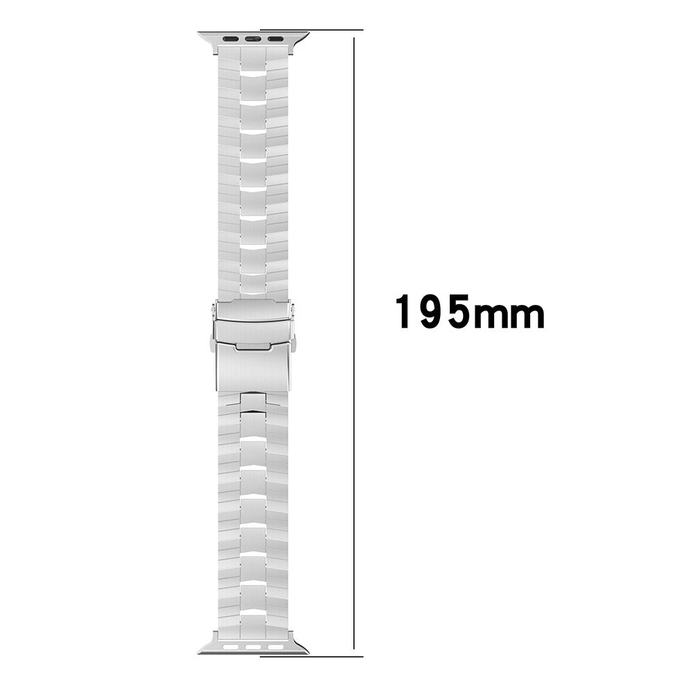 For Apple Watch Ultra 2 Ultra 49mm / Series 9 8 7 45mm / SE (2023) SE (2022) SE 6 5 4 44mm / 3 2 1 42mm Metal Watchband Strap - Black For Apple Watch Ultra 2 Ultra 49mm / Series 9 8 7 45mm / SE (2023) SE (2022) SE 6 5 4 44mm / 3 2 1 42mm Metal Watchband Strap - Black